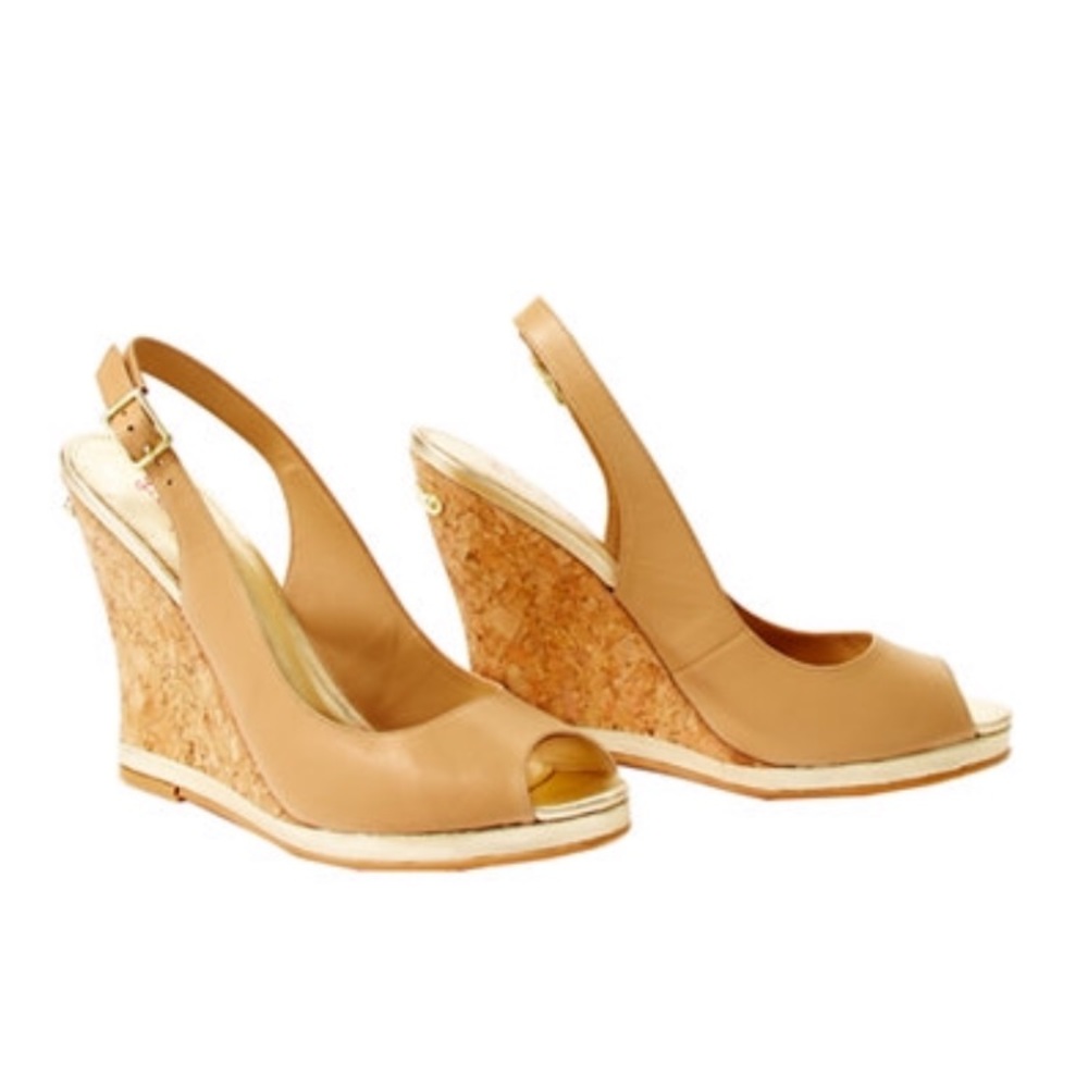 Lilly Pulitzer's Kristin Leather Wedge - Natural